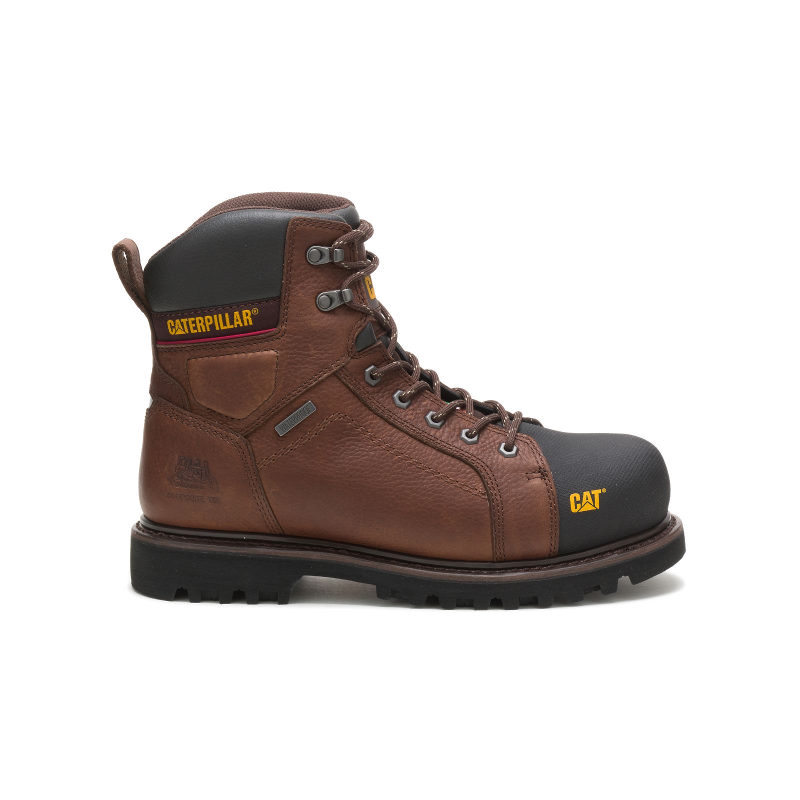 Caterpillar Control 6" Waterproof Tx Composite Toe Csa Philippines - Mens Work Boots - Brown 16879EUGJ